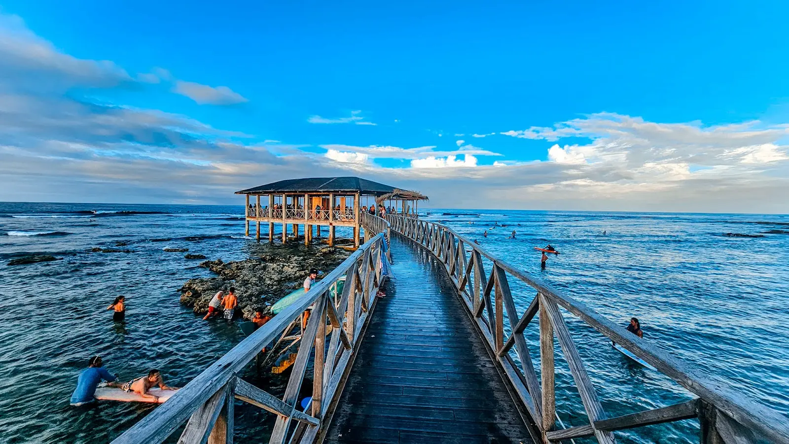 Cloud 9 surf boardwalk in General Luna, Siargao